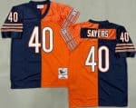 Chicago Bears #40 Gale Sayers Navy Orange Split Throwback Jersey