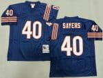 Chicago Bears #40 Gale Sayers Navy Throwback Jersey