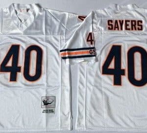 Chicago Bears #40 Gale Sayers White 1985 Throwback Jersey