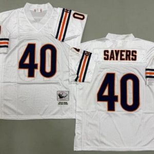 Chicago Bears #40 Gale Sayers White Throwback Jersey