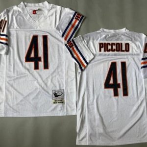 Chicago Bears #41 Brian Piccolo White Throwback Jersey
