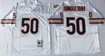 Chicago Bears #50 Mike Singletary White 1985 Throwback Jersey