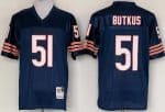 Chicago Bears #51 Dick Butkus Navy Throwback Jersey