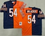 Chicago Bears #54 Brian Urlacher Navy Orange Split Throwback Jersey