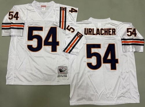 Chicago Bears #54 Brian Urlacher White Throwback Jersey