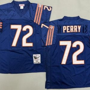 Chicago Bears #72 William Perry Navy 1985 Throwback Jersey