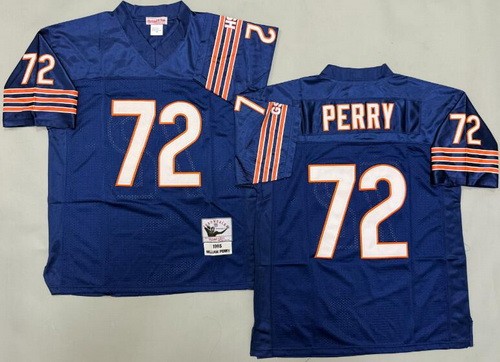 Chicago Bears #72 William Perry Navy 1985 Throwback Jersey