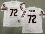 Chicago Bears #72 William Perry White 1985 Throwback Jersey