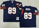 Chicago Bears #89 Mike Ditka Navy Bear Patch 1966 Throwback Jersey