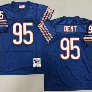 Chicago Bears #95 Richard Dent Navy 1985 Throwback Jersey