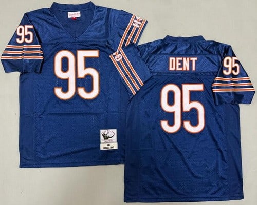 Chicago Bears #95 Richard Dent Navy 1985 Throwback Jersey