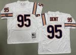 Chicago Bears #95 Richard Dent White Throwback Jersey