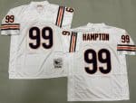 Chicago Bears #99 Dan Hampton White Throwback Jersey