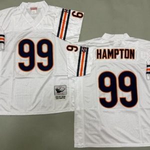 Chicago Bears #99 Dan Hampton White Throwback Jersey