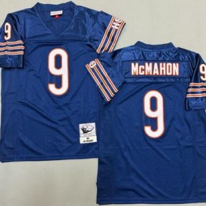 Chicago Bears #9 Jim McMahon Navy 1985 Throwback Jersey