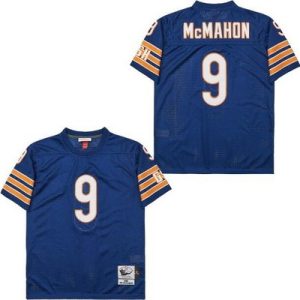 Chicago Bears #9 Jim McMahon Navy 1985 Throwback Mesh Jersey