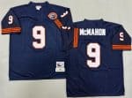 Chicago Bears #9 Jim McMahon Navy Bear Patch 1966 Throwback Jersey
