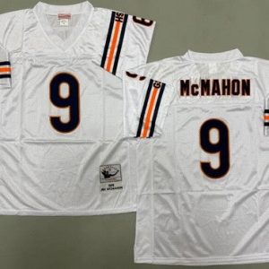 Chicago Bears #9 Jim McMahon White 1985 Throwback Jersey