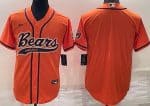 Chicago Bears Blank Orange Baseball Jersey