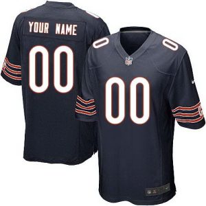 Chicago Bears Customized Game Navy Blue Jersey