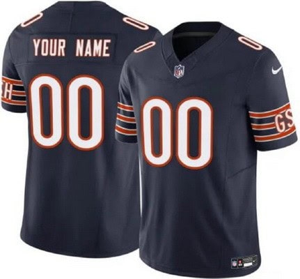 Chicago Bears Customized Limited Navy FUSE Vapor Jersey