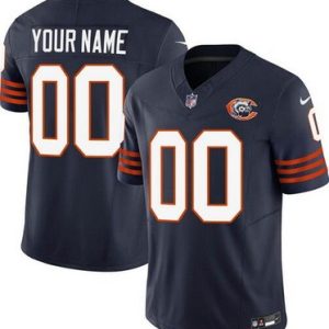 Chicago Bears Customized Limited Navy Throwback FUSE Vapor Jersey