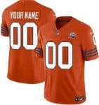 Chicago Bears Customized Limited Orange Throwback FUSE Vapor Jersey