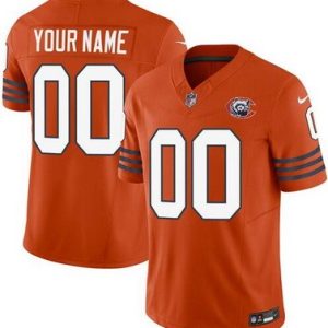 Chicago Bears Customized Limited Orange Throwback FUSE Vapor Jersey