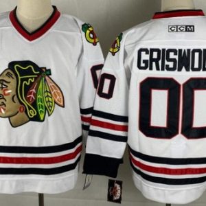 Chicago Blackhawks #00 Clark Griswold White Throwback Jersey