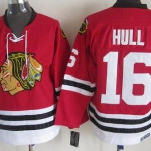 Chicago Blackhawks #16 Bobby Hull Red Throwback Jersey