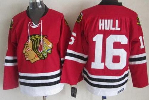 Chicago Blackhawks #16 Bobby Hull Red Throwback Jersey