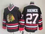 Chicago Blackhawks #27 Jeremy Roenick Black Throwback Jersey