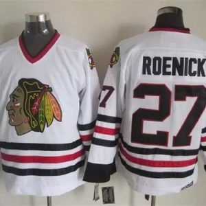 Chicago Blackhawks #27 Jeremy Roenick White Throwback Jersey