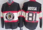Chicago Blackhawks #81 Marian Hossa Black Alternate Throwback Jersey
