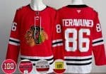 Chicago Blackhawks #86 Teuvo Teravainen Red 100 Years Anniversary Authentic Jersey