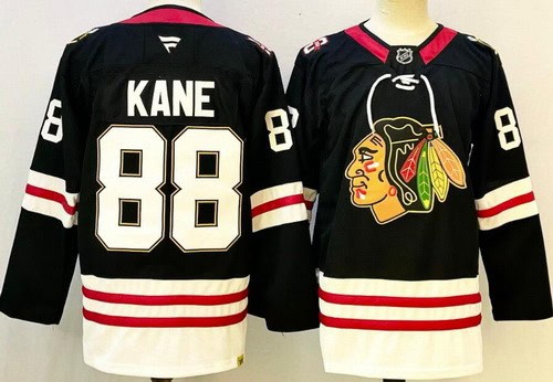 Chicago Blackhawks #88 Patrick Kane Black 100 Years Anniversary Authentic Jersey