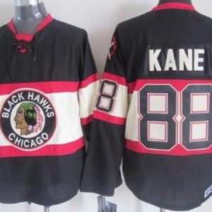 Chicago Blackhawks #88 Patrick Kane Black Alternate Throwback Jersey