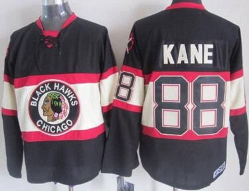Chicago Blackhawks #88 Patrick Kane Black Alternate Throwback Jersey