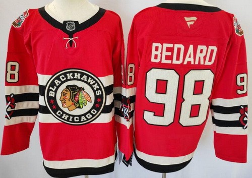 Chicago Blackhawks #98 Connor Bedard Red 2025 Winter Classic Authentic Jersey