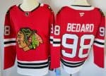 Chicago Blackhawks #98 Connor Bedard Red Authentic Jersey