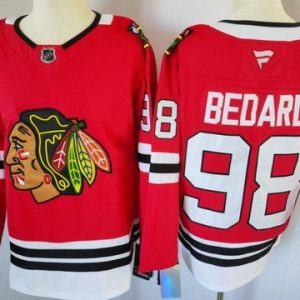 Chicago Blackhawks #98 Connor Bedard Red Authentic Jersey
