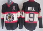 Chicago Blackhawks #9 Bobby Hull Black Alternate Throwback Jersey