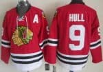 Chicago Blackhawks #9 Bobby Hull Red Throwback Jersey