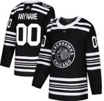 Chicago Blackhawks Customized Black 2019 Winter Classic Authentic Jersey