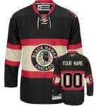 Chicago Blackhawks Customized Black Alternate Reebok Authentic Jersey