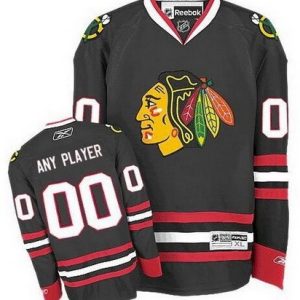 Chicago Blackhawks Customized Black Reebok Authentic Jersey
