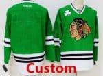 Chicago Blackhawks Customized Green Reebok Jersey