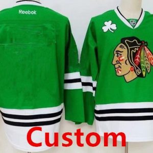 Chicago Blackhawks Customized Green Reebok Jersey