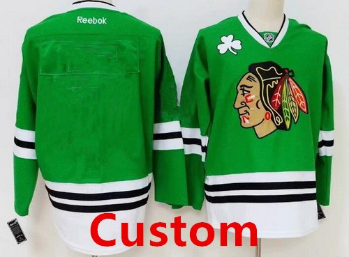 Chicago Blackhawks Customized Green Reebok Jersey