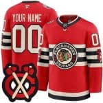 Chicago Blackhawks Customized Red 2025 Winter Classic Authentic Jersey